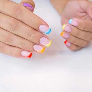 10 COLOURED FRENCH TIP NAIL DESIGNS