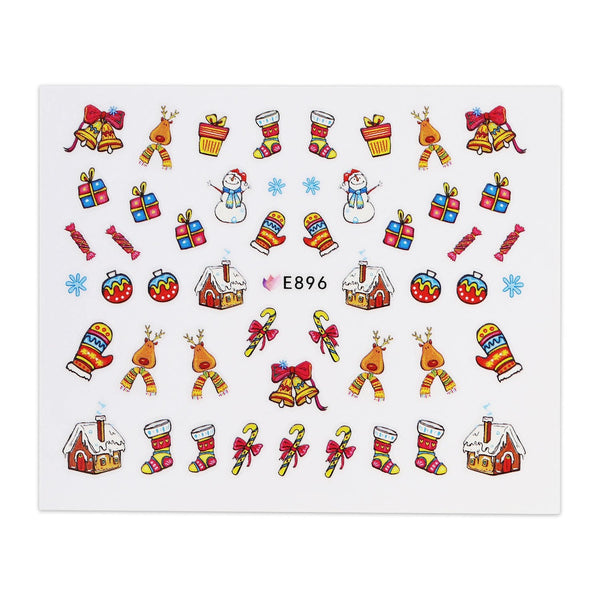 Christmas Sticker - Gingerbread House & Stockings