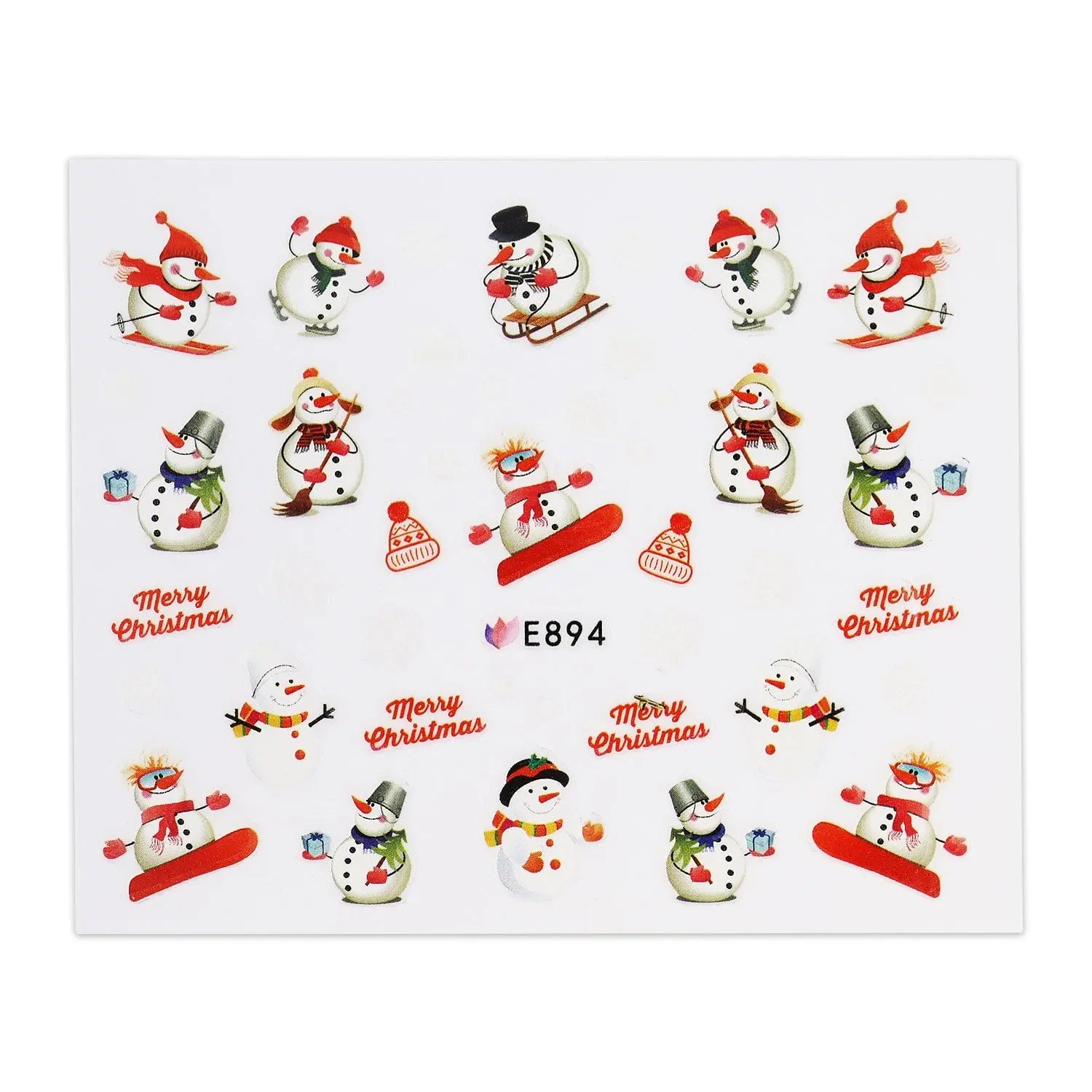 Christmas Sticker - Snowman   Naio Nails