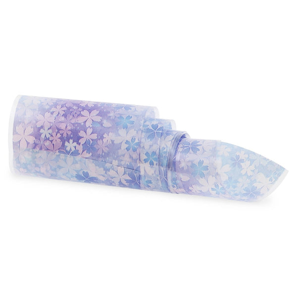 NF-057 Lila Blau Bloem Ombre - Transferfolie Strip