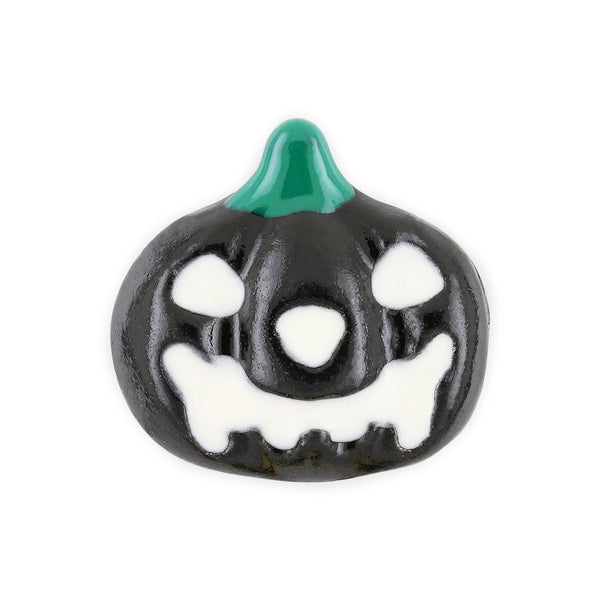 Pot de 4 Charms Halloween Citrouille Noire Jack o'lantern