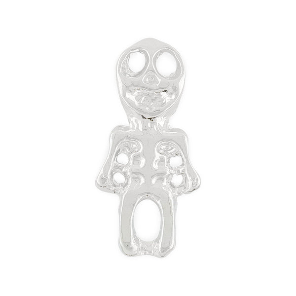 Pot met 4 Zilveren Skelet Halloween Charms