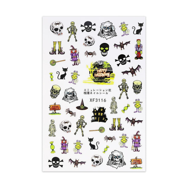 Halloween Stickers - Mummies, Skeletten & Heksen