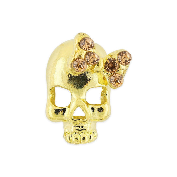 Pot of 10 Charms - Gold Skull