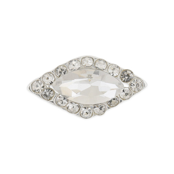 Pot de 10 Charms - Argent Forme Diamant &amp; Cristal Marquise 