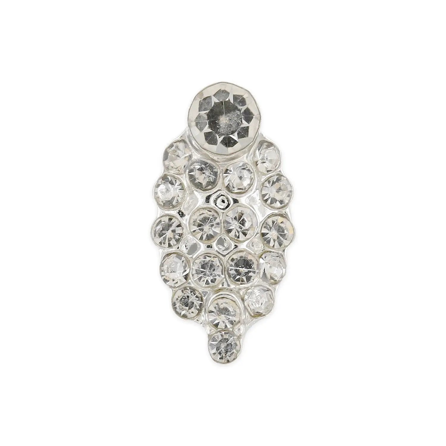 Pot of 10 Charms - Crystal Encrusted Leaf   Naio Nails