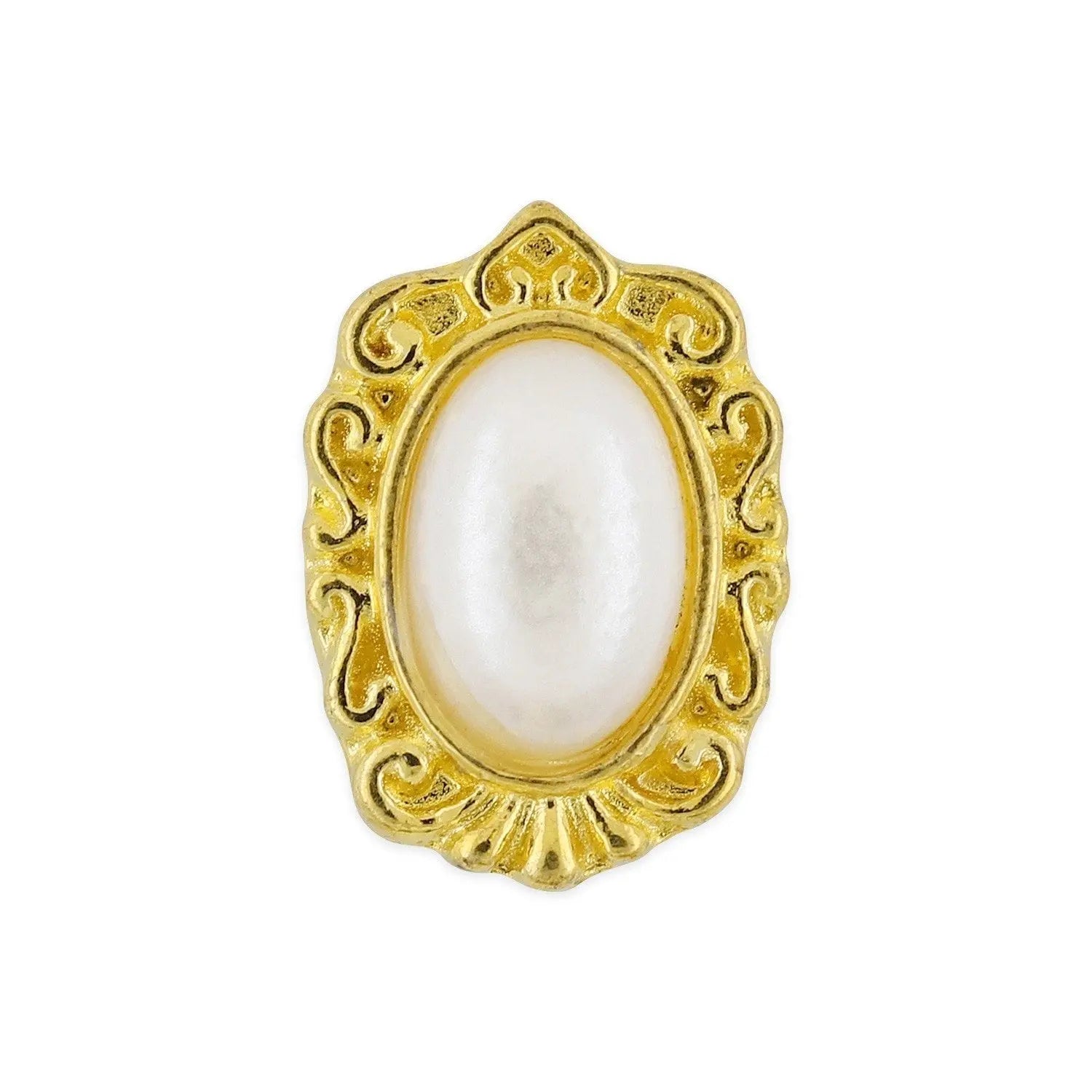 Pot of 10 Charms - Ornate Gold & Pearl   Naio Nails