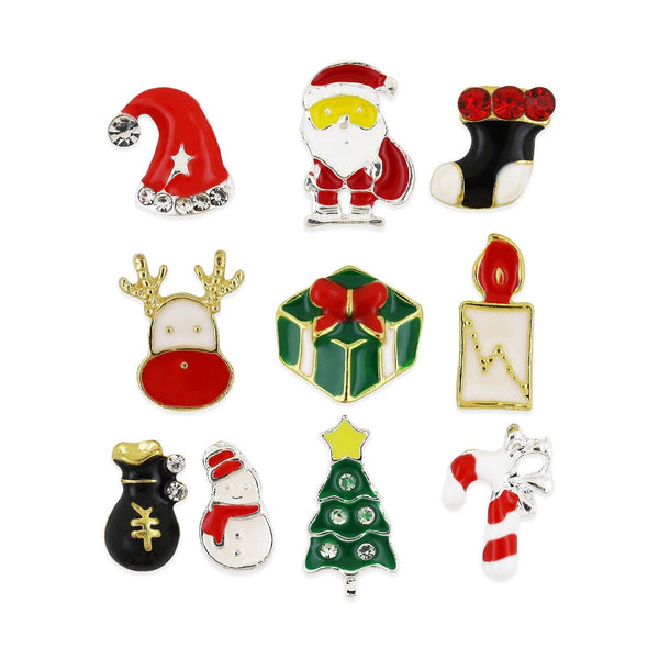 Pot of 10 Charms - Christmas Assortment - 002