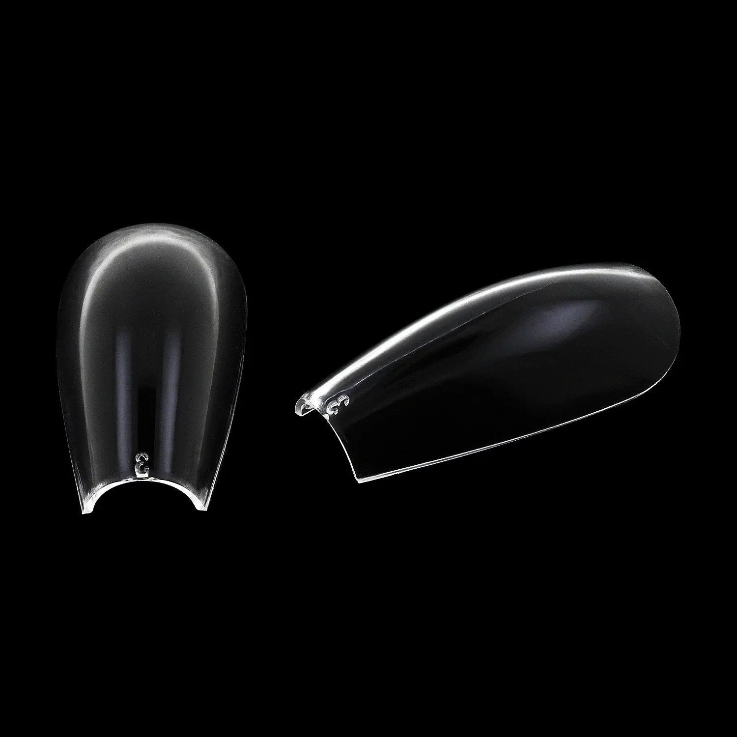 Full Cover Pre-Pinched Ballerina - Clear Nail Tips - 360 Tips   Naio Nails