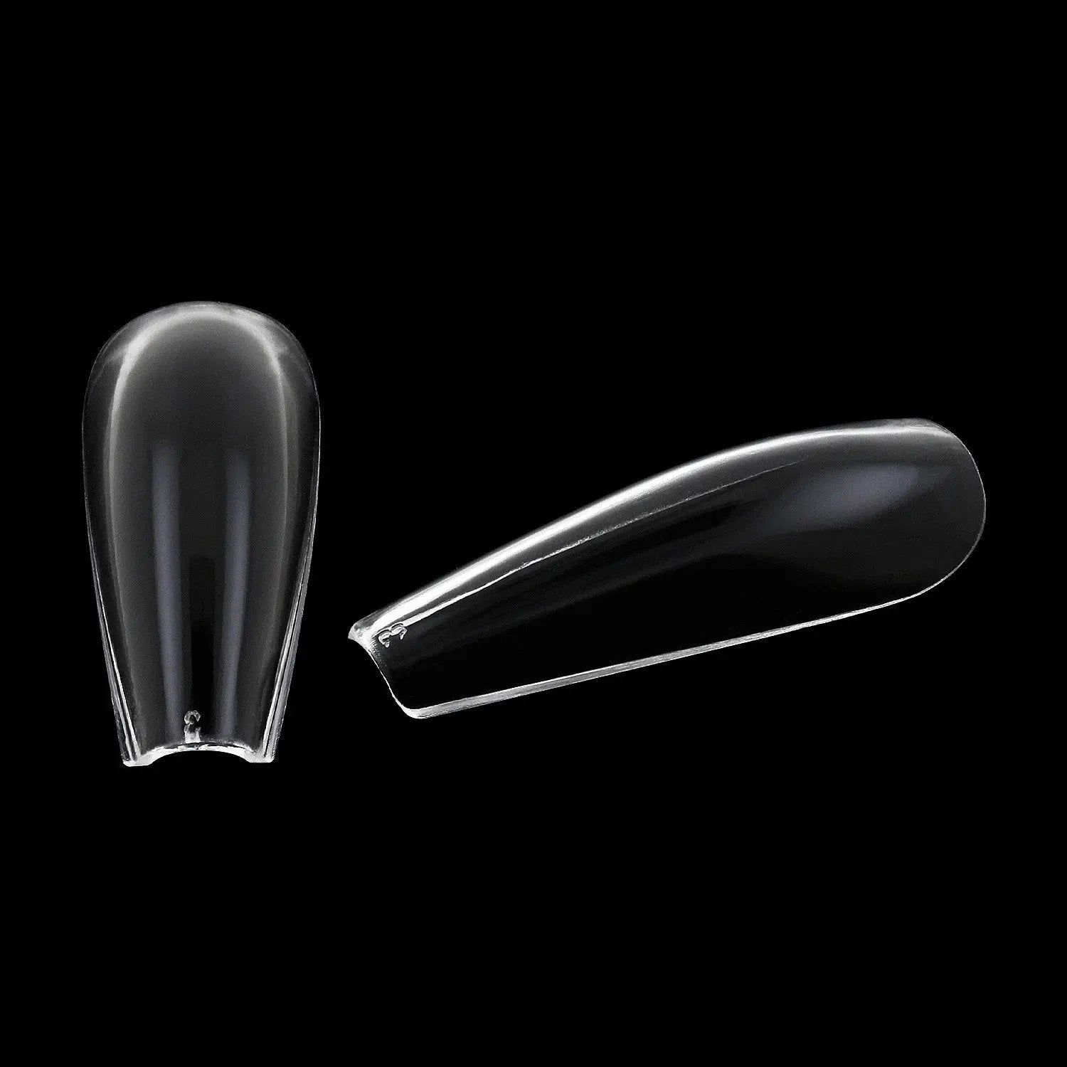 Full Cover Long Ballerina - Clear Nail Tips - 360 Tips   Naio Nails