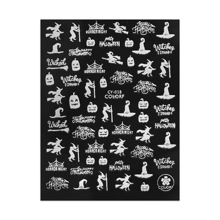 Glow in the Dark Halloween Stickers - Witches & Pumpkins