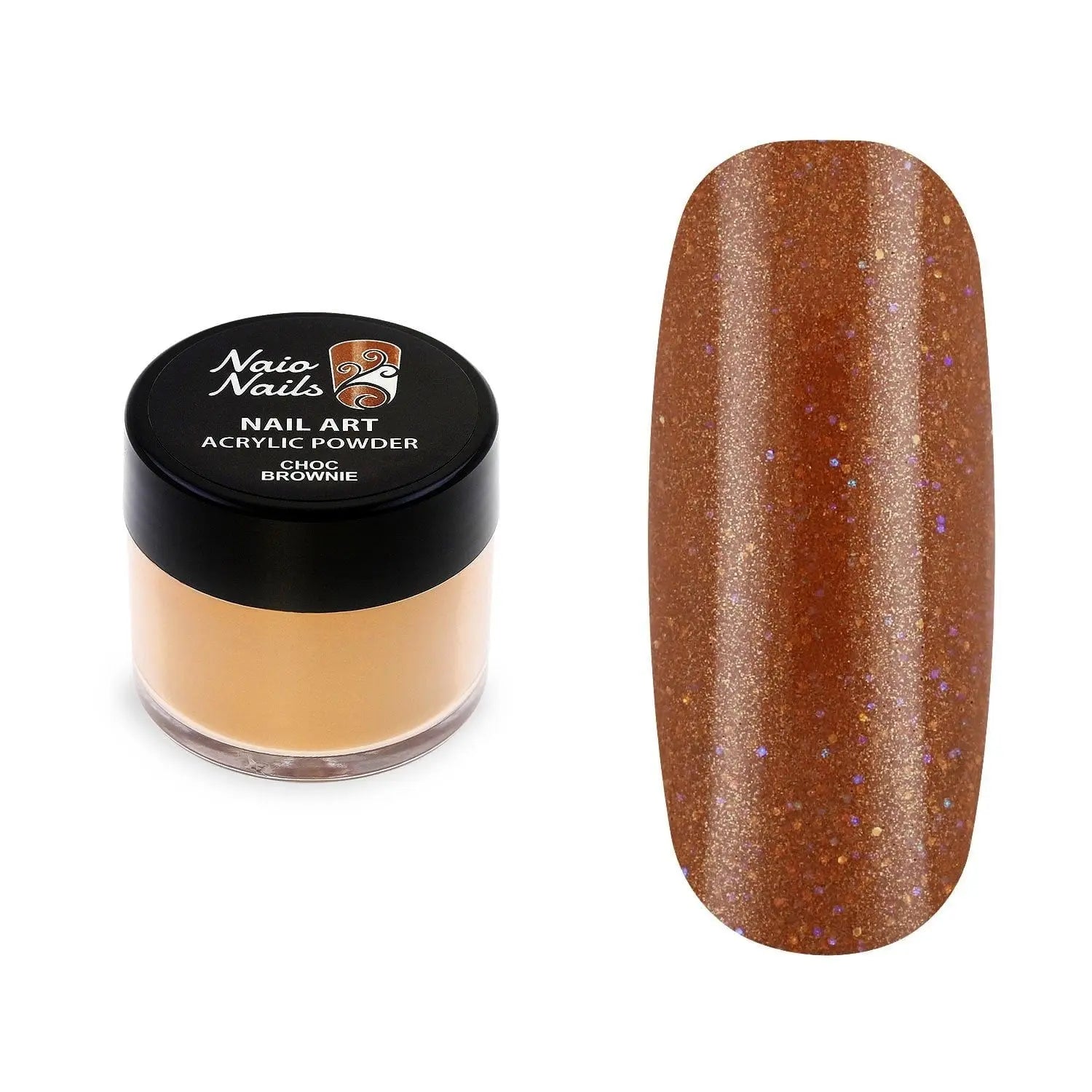 Choc Brownie Shimmer Acrylic Powder - 12g   Naio Nails