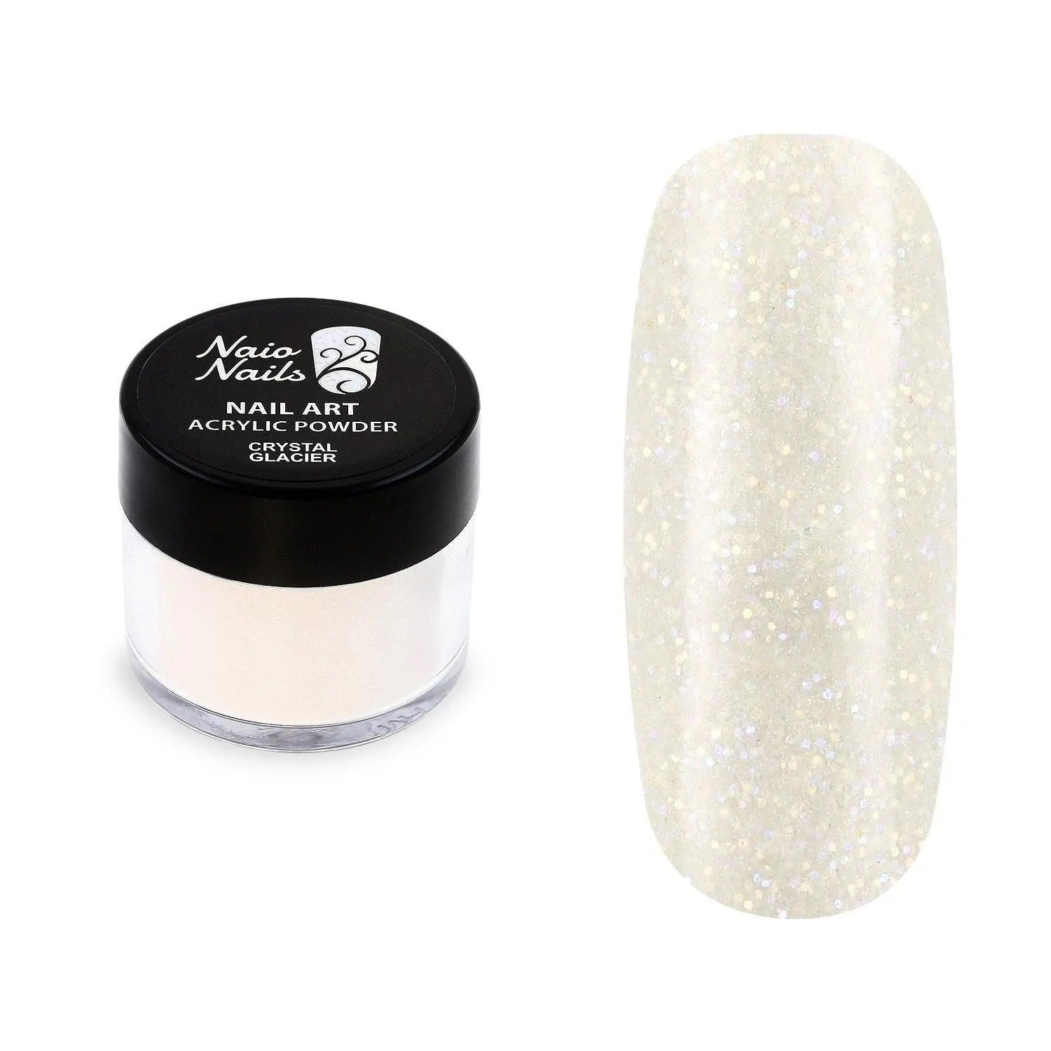 Crystal Glacier Shimmer Acrylic Powder - 12g   Naio Nails