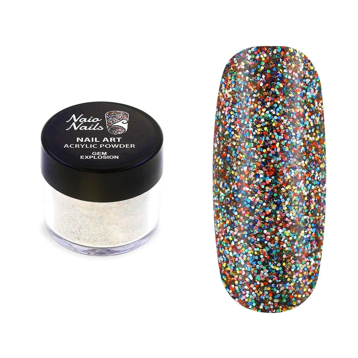 Gem Explosion Glitter Acrylic Powder - 12g   Naio Nails
