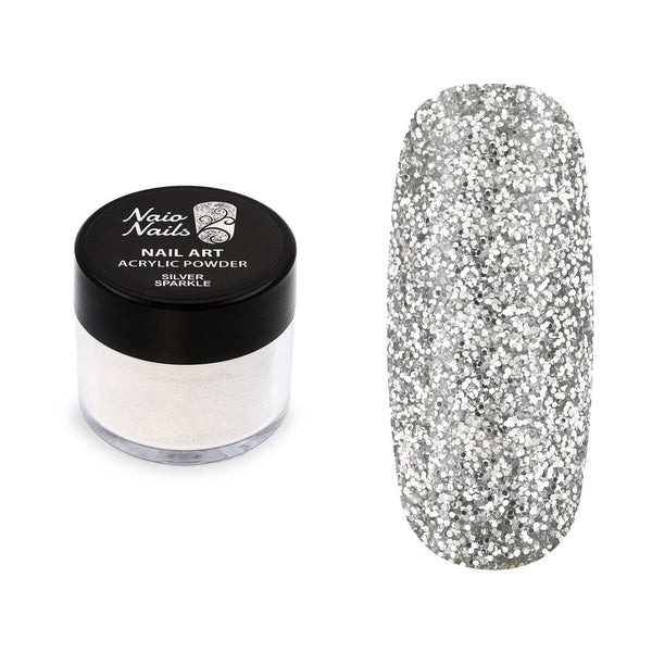 Zilveren Sprankel Glitter Acryl Poeder - 12g