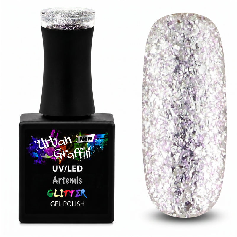 Artemis - UGGP-A0910 Urban Graffiti Srebrny Brokatowy Lakier Żelowy 15ml
