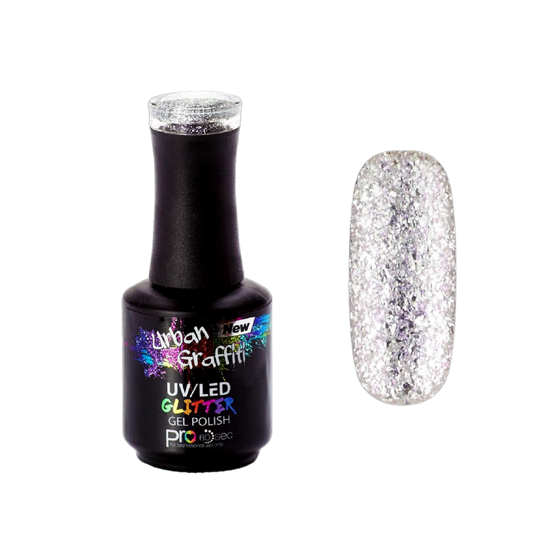 Artemis - UGGP-A0910 Urban Graffiti Srebrny Brokatowy Lakier Żelowy 15ml