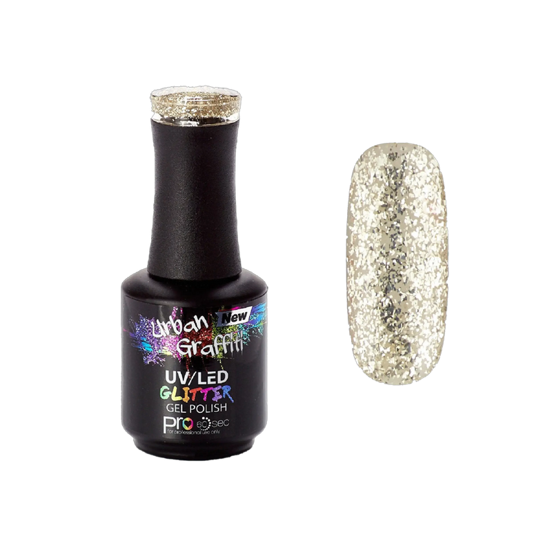 Midas Touch - UGGP-A0914 Urban Graffiti Złoty Brokatowy Lakier Żelowy 15ml