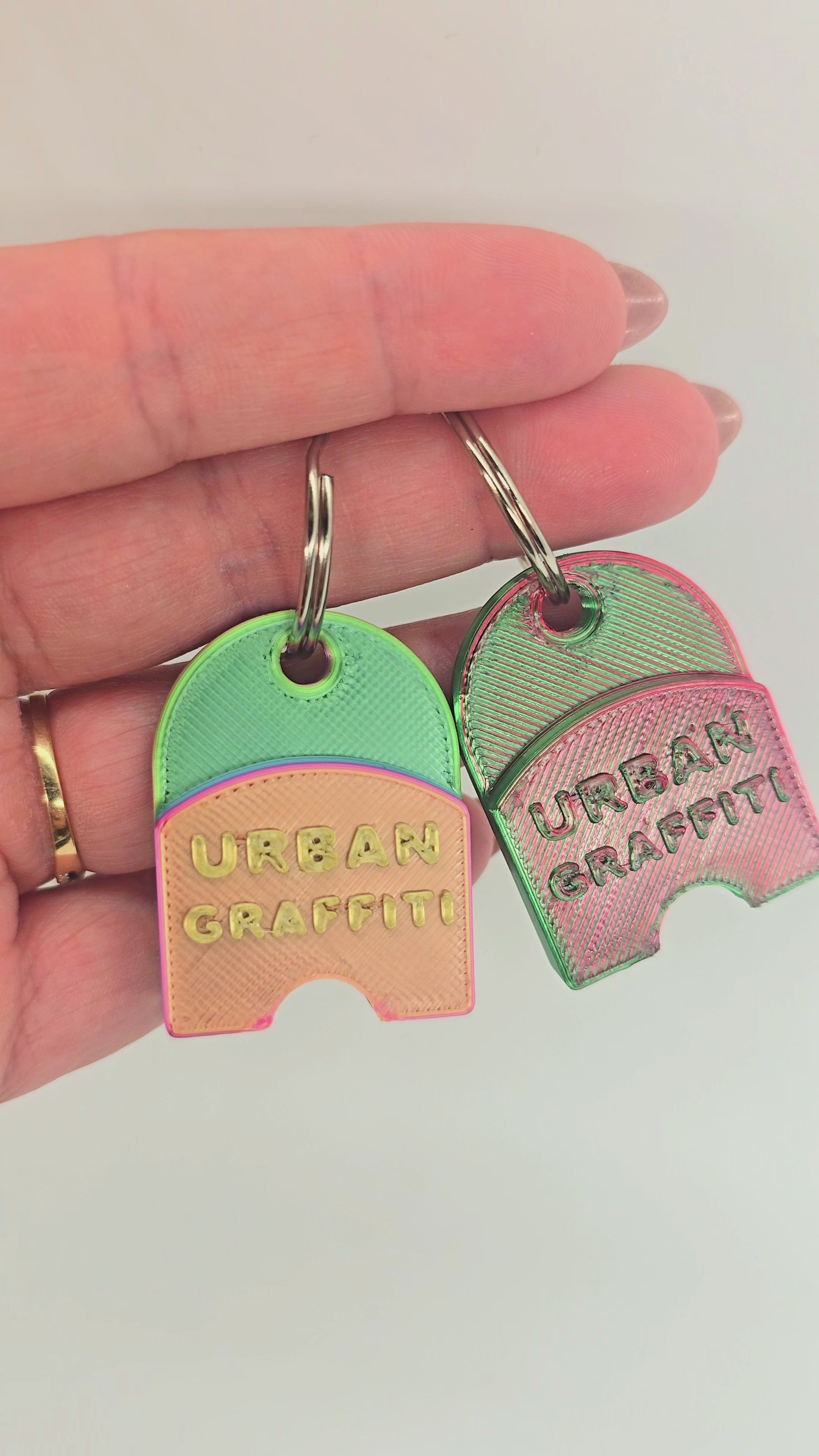Urban Graffiti Nail Saver Keyring